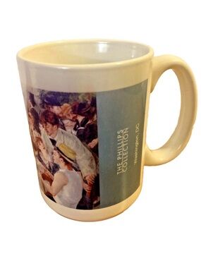 The Phillips Collection Ceramic Mug - Cream & Blue-Green Art Panel